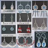 Sterling Silver Genuine Stone Earrings