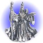 WIZARD OF THE FOREST w/CRYSTAL BALL FIGURINE