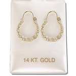 solid 14K gold hoops earrings