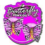BUTTERFLY PAINTED PONY TAIL HOLDER
